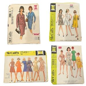 Vintage 1960’s McCall's Sewing Patterns Collection 4pcs